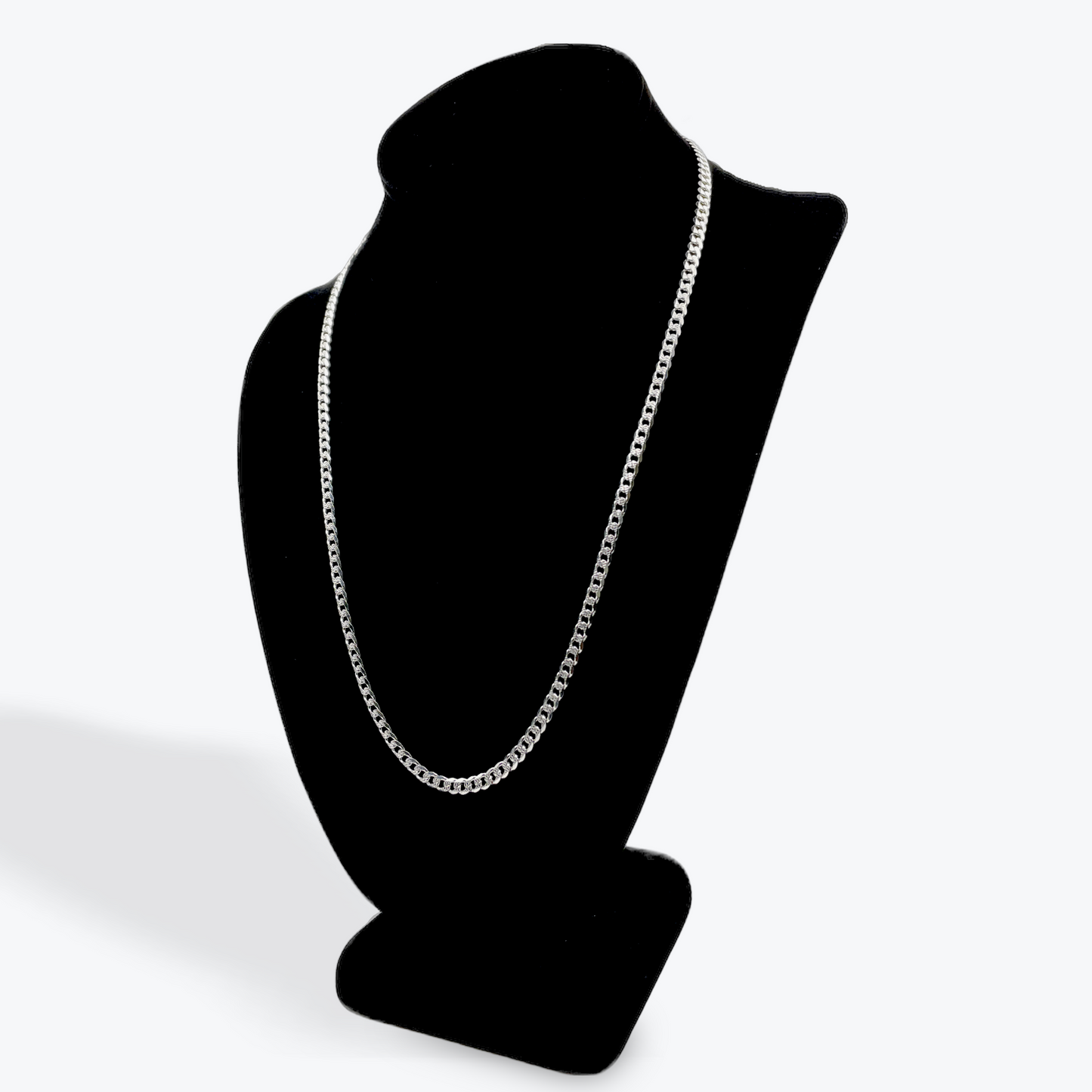 925 Silver Cuban Link Diamond Cut - 22 inch
