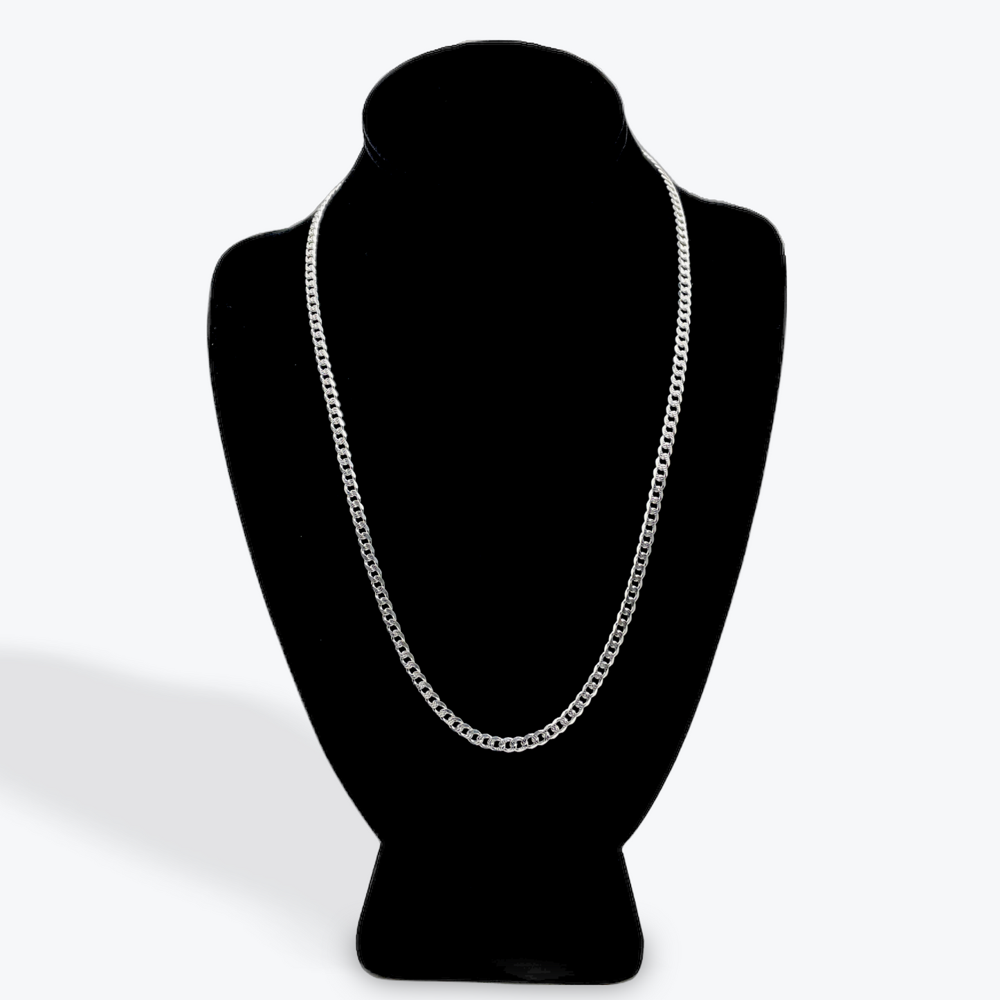 925 Silver Cuban Link Diamond Cut - 22 inch
