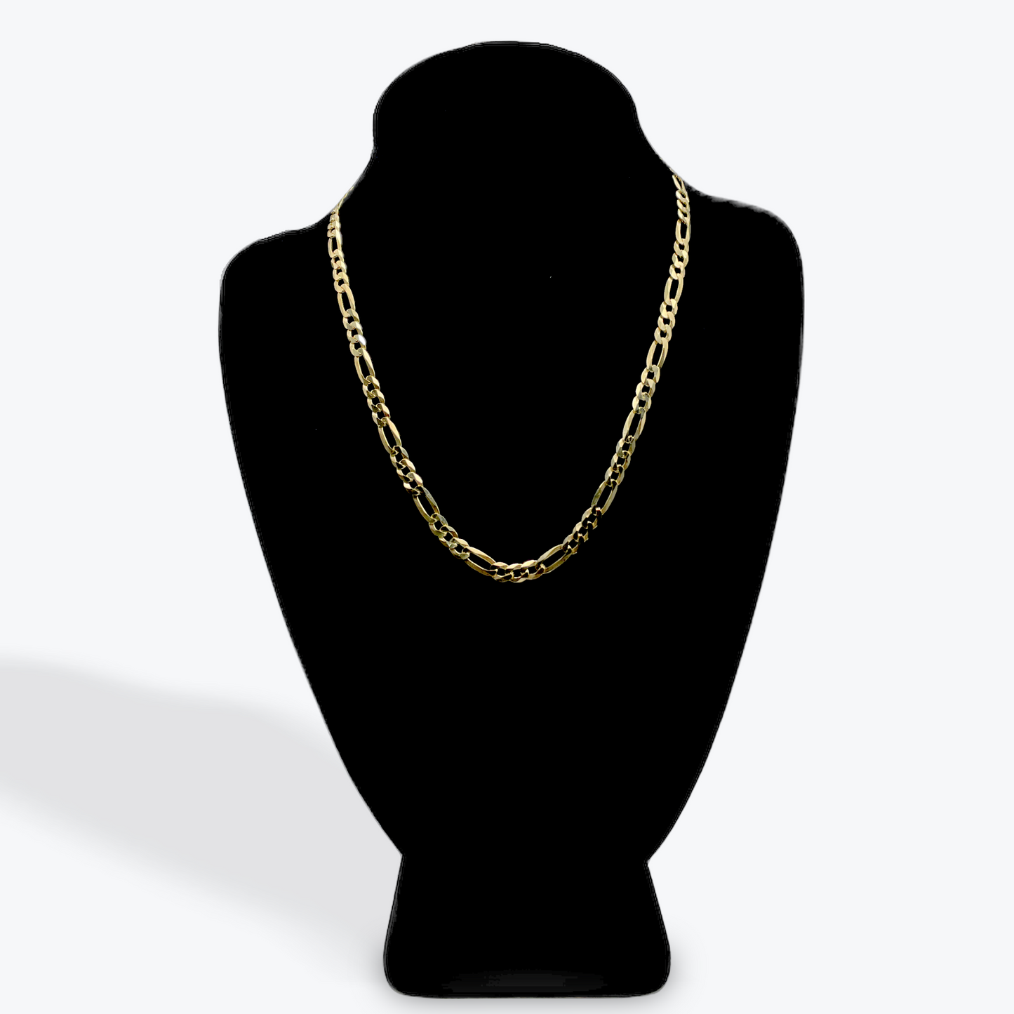 925 Silver Figaro Chain Gold Plated - 18 inch
