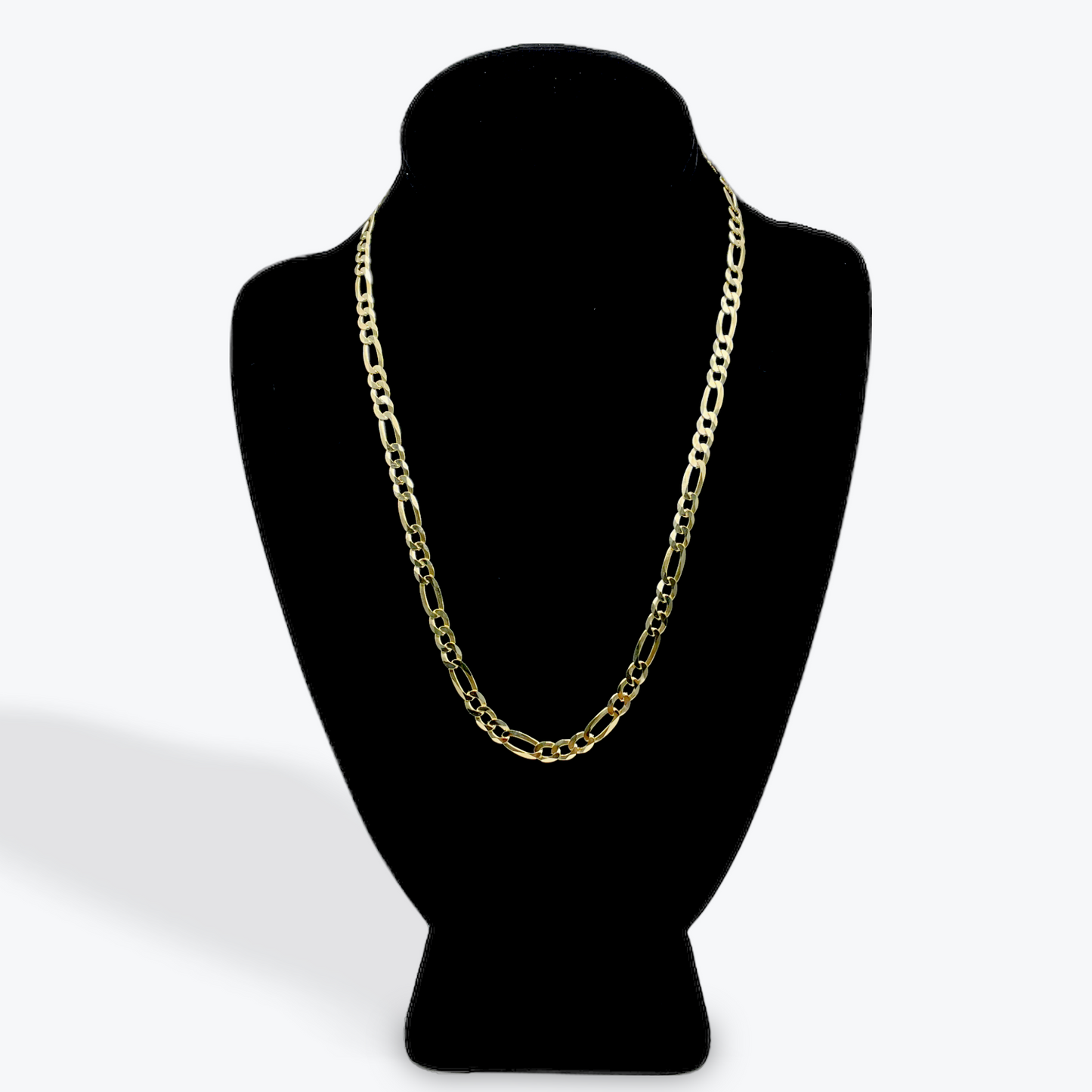 925 Silver Figaro Chain Gold Plated - 20 inch