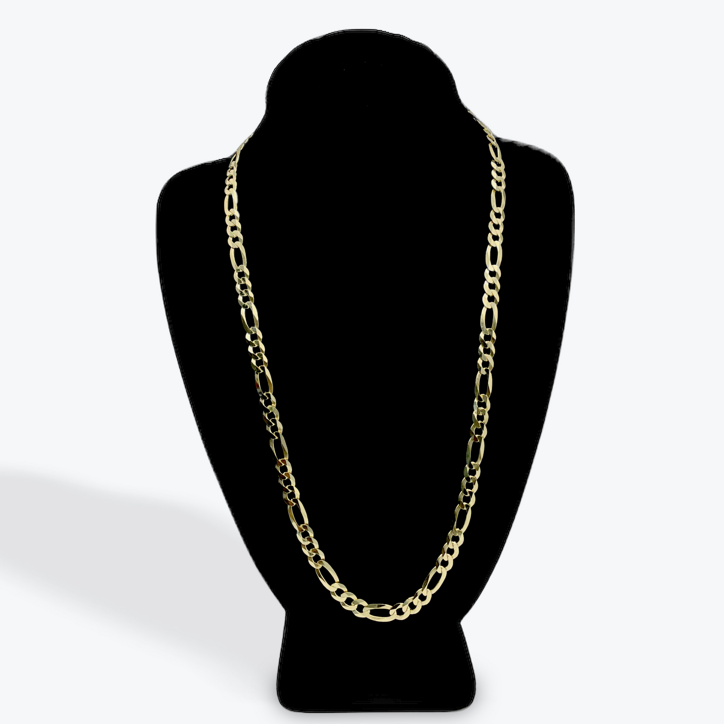 925 Silver Figaro Chain Gold Plated - 24 inch