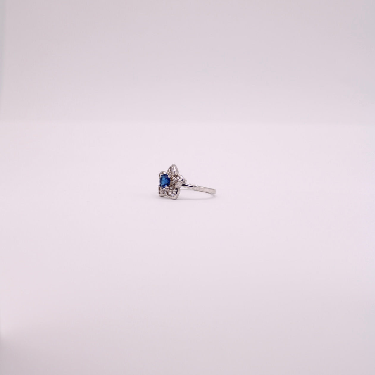 925 Abstract Blue Stone Ring
