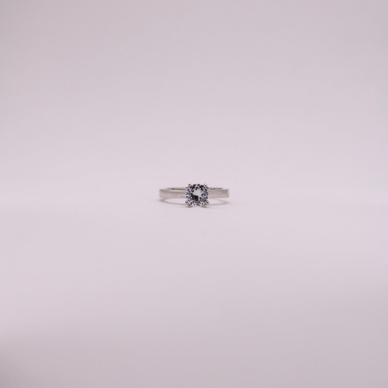 925 Clear Cut Stone Ring