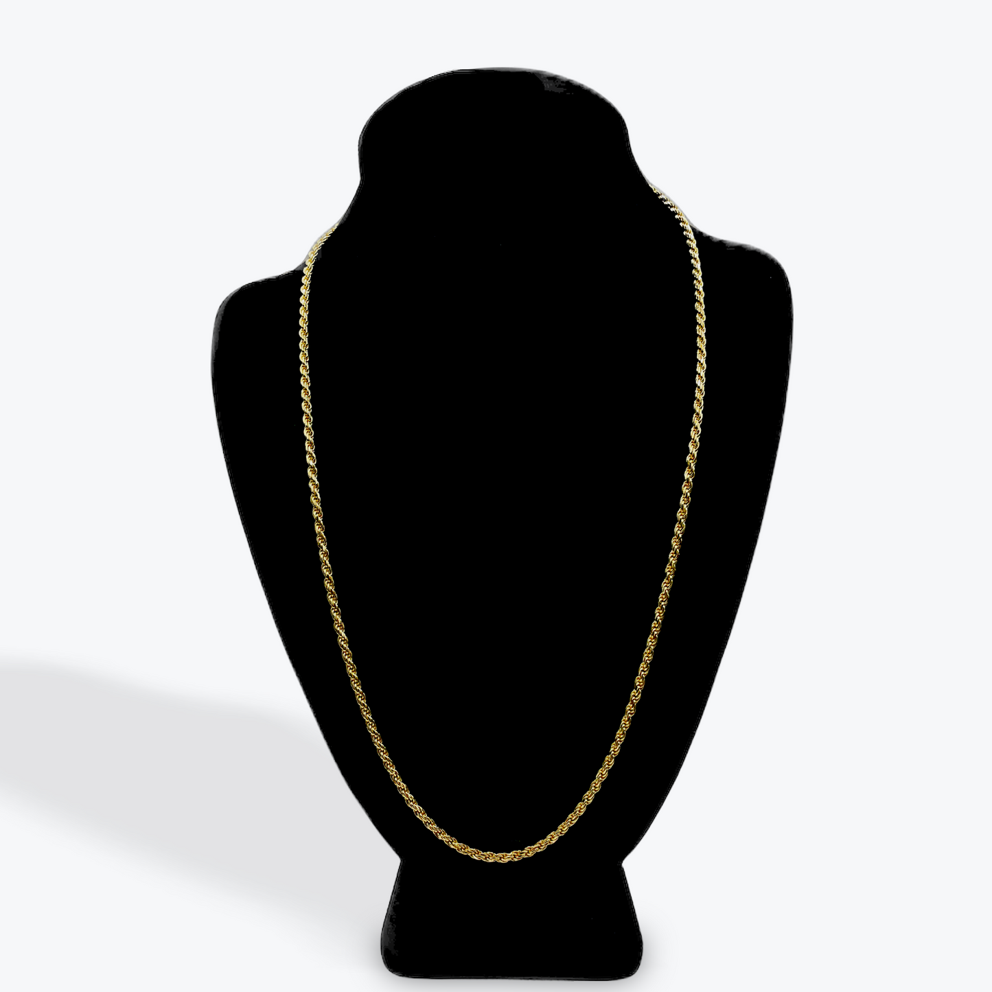 925 Silver Rope Chain Gold Plated - 24 inch