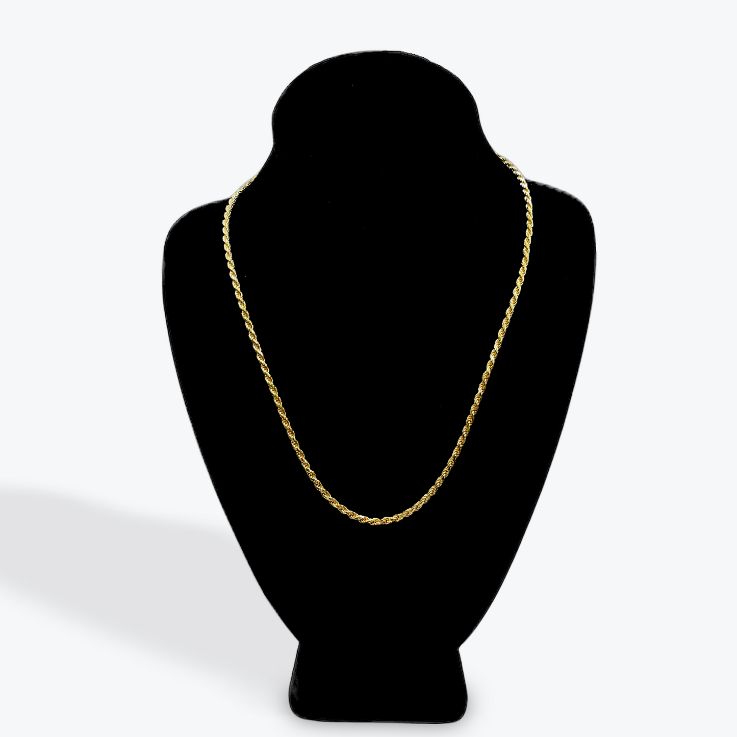 925 Silver Rope Chain Gold Plated - 20 inch