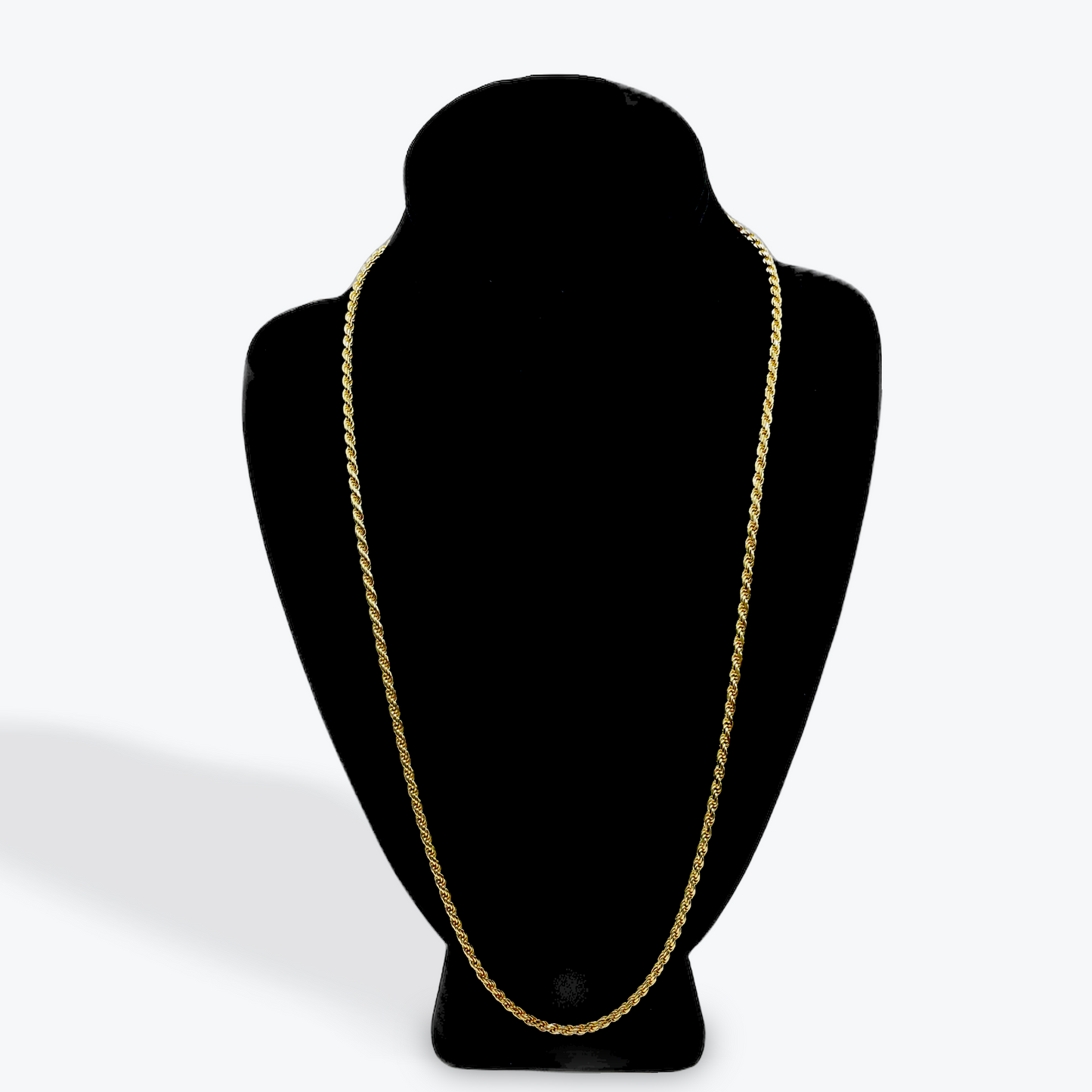 925 Silver Rope Chain Gold Plated - 26 inch