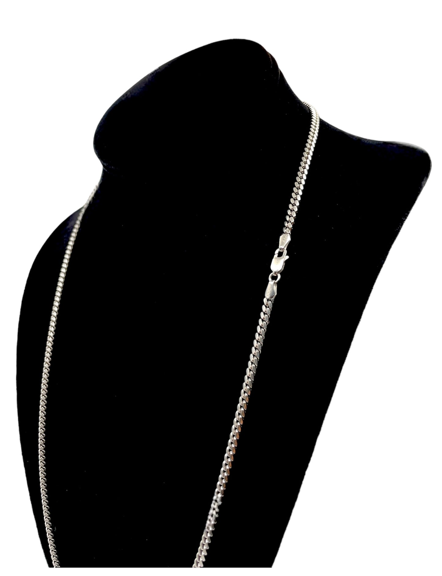 925 Silver Miami Cuban Chain Rhodium Plated - 22 inch