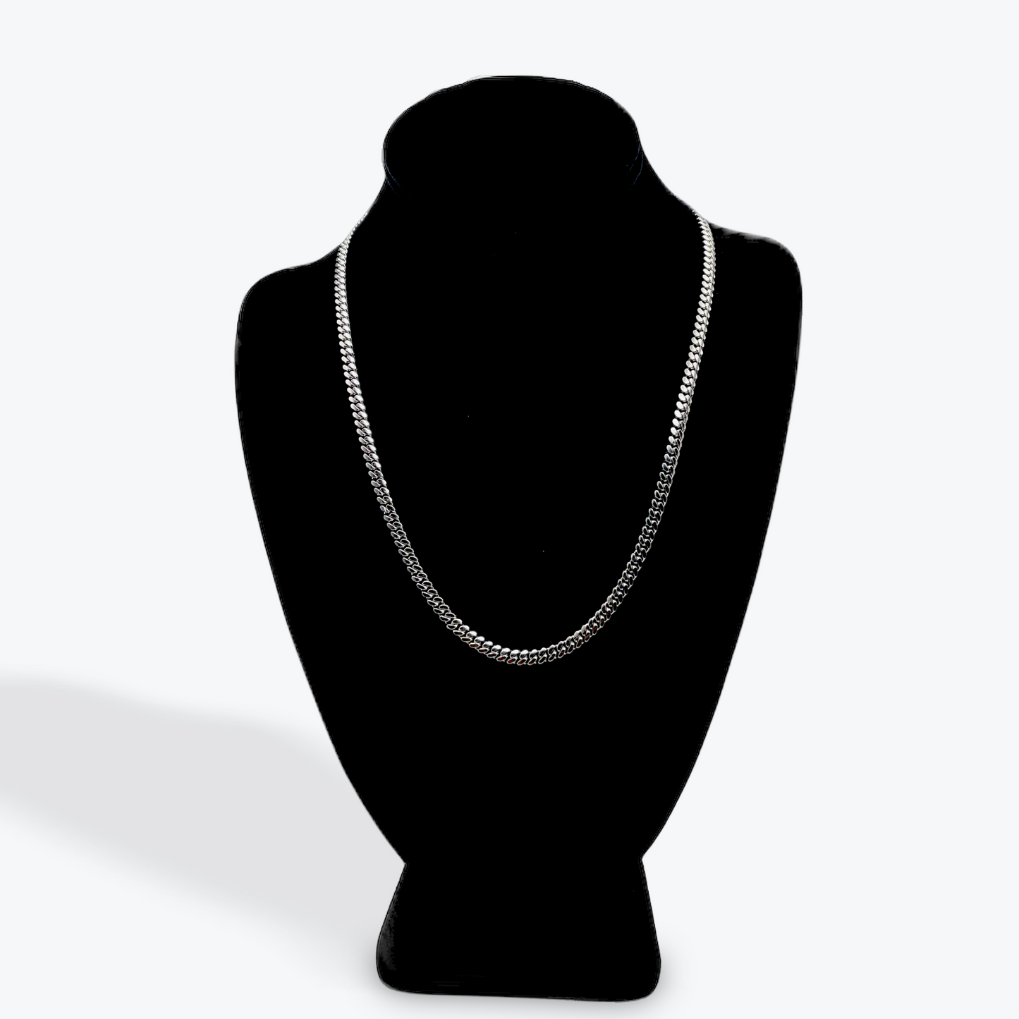 925 Silver Miami Cuban Chain Rhodium Plated - 20 inch