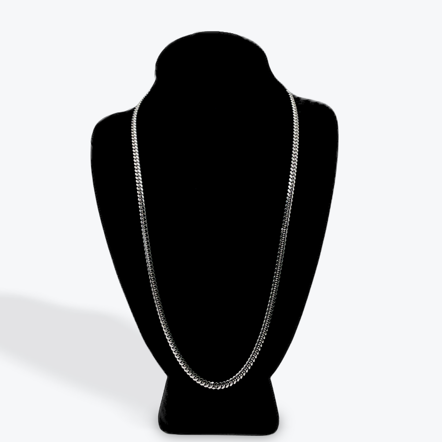 925 Silver Miami Cuban Chain Rhodium Plated - 24 inch
