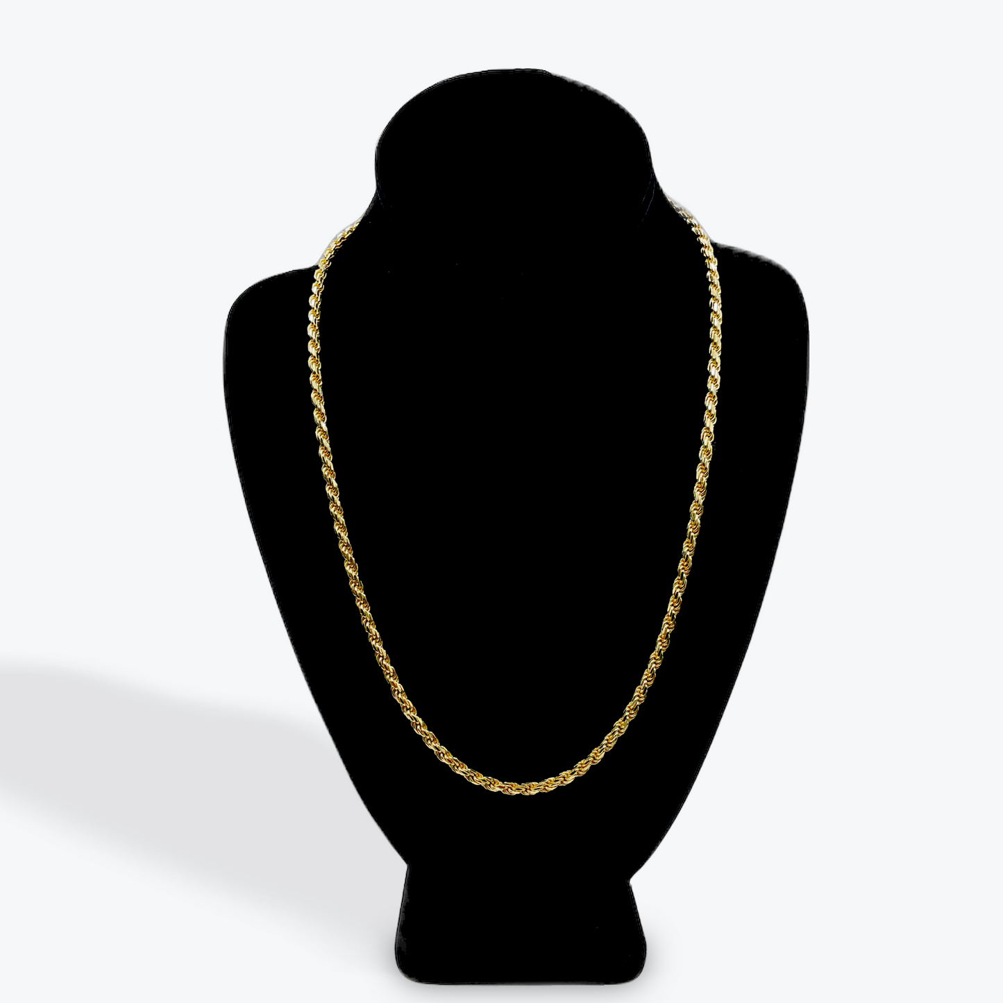 925 Silver Rope Chain Gold Plated - 22 inch