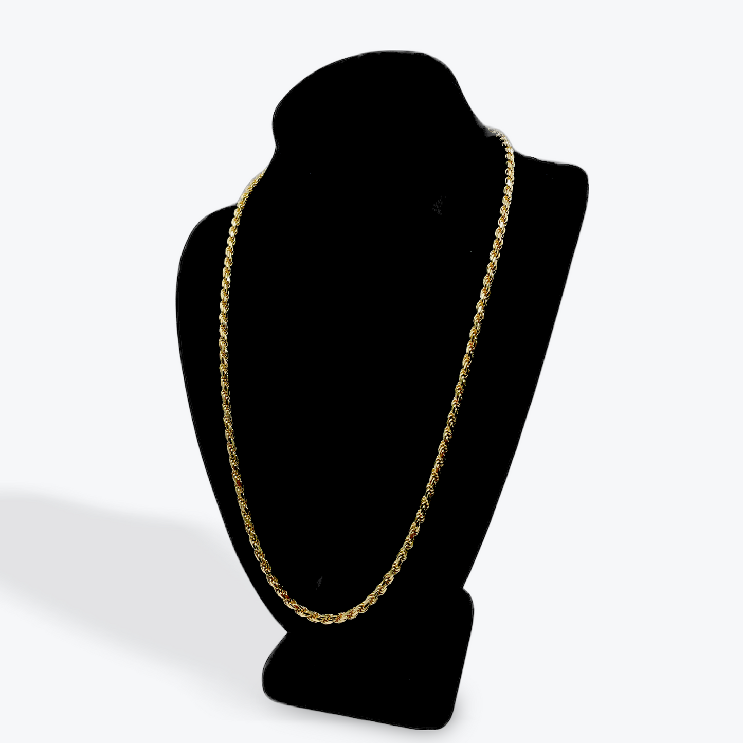 925 Silver Rope Chain Gold Plated - 24 inch