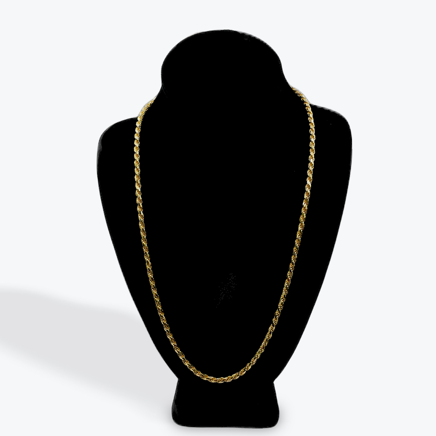 925 Silver Rope Chain Gold Plated - 24 inch