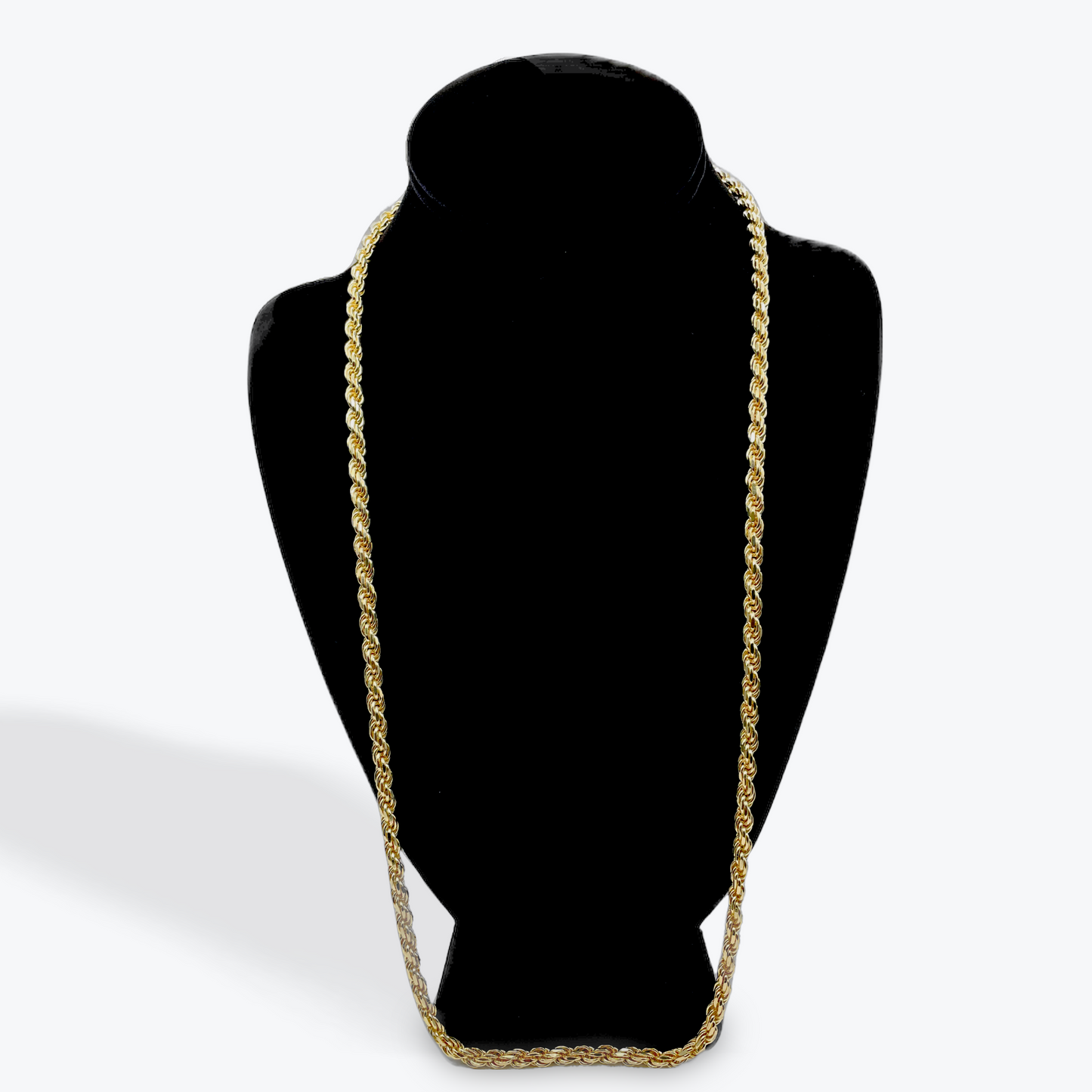 925 Silver Rope Chain Gold Plated - 28 inch