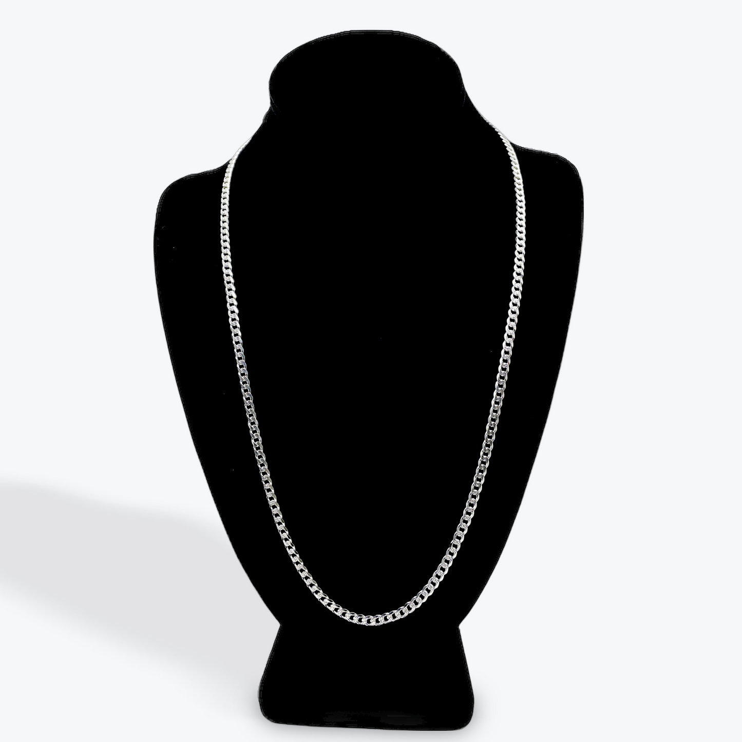 925 Silver Cuban Link Diamond Cut - 24 inch