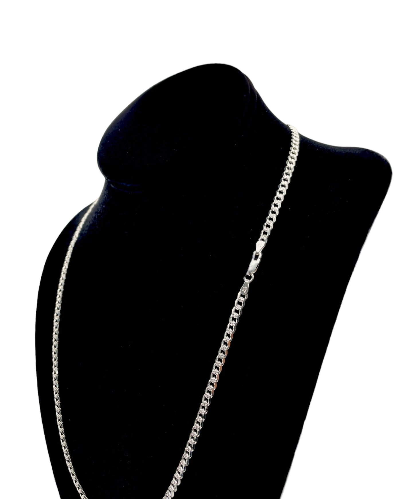 925 Silver Cuban Link Diamond Cut - 24 inch