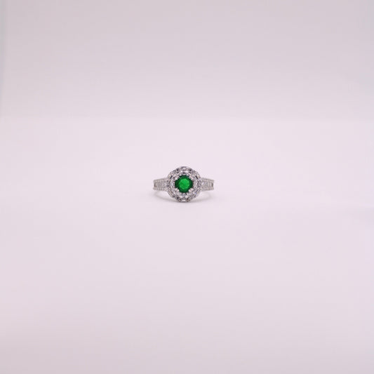 925 Emerald Green Ring