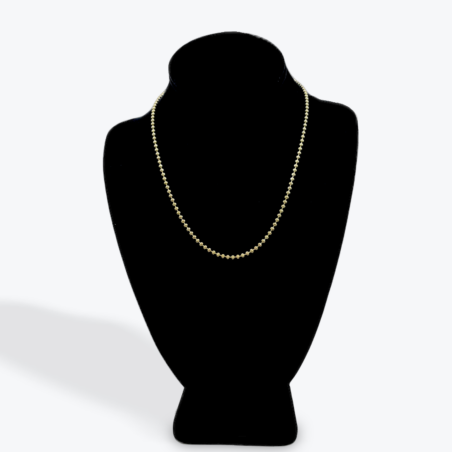 925 Silver Moon Cut Chain Gold Plated - 18 inch