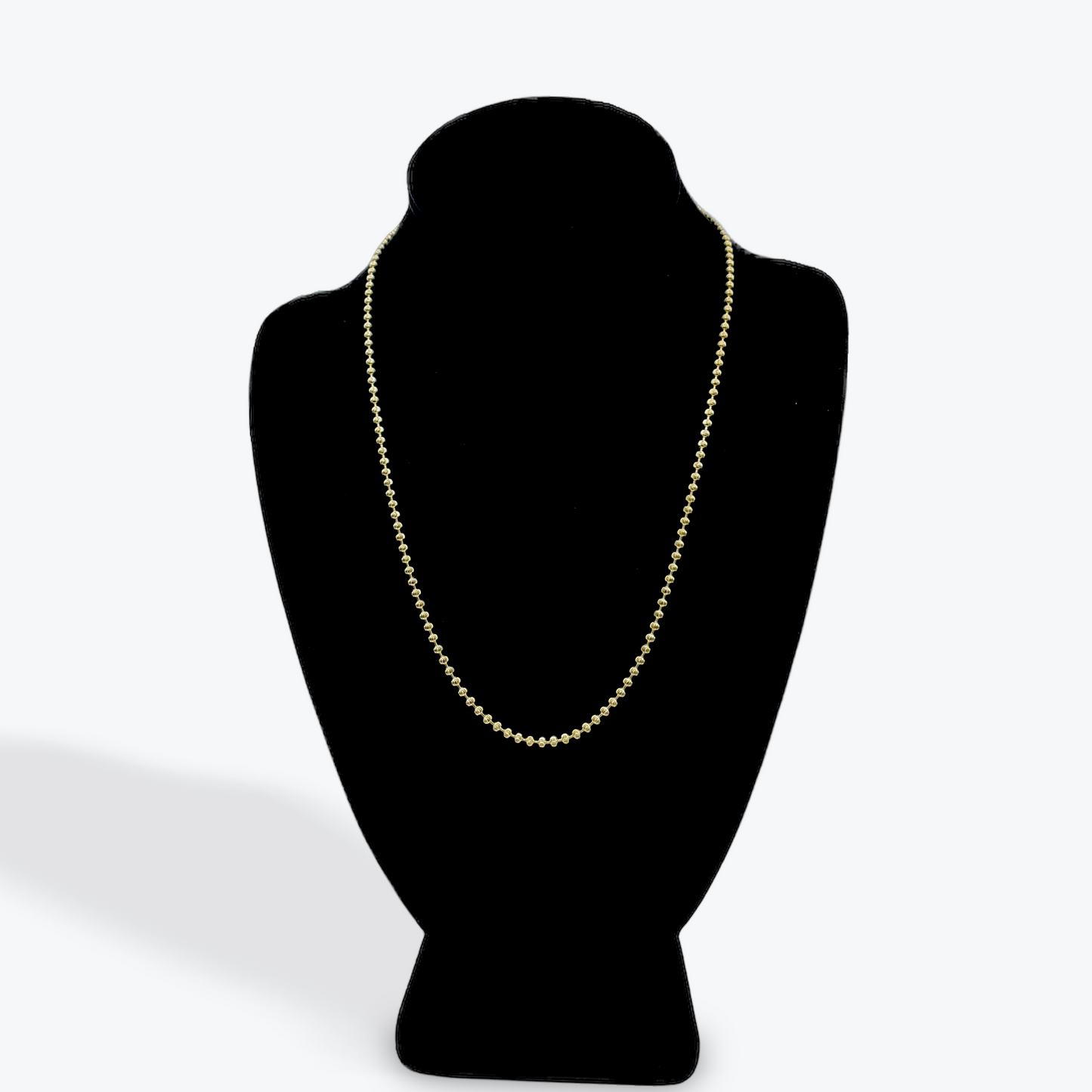 925 Silver Moon Cut Chain Gold Plated - 20 inch