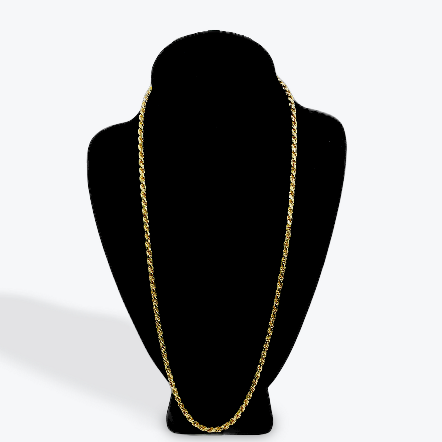 925 Silver Rope Chain Gold Plated - 26 inch